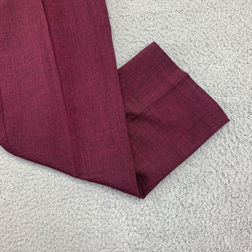 Sag Harbor Dress Pants Womens 10 Burgundy High-Rise Elastic Waist Straight - Picture 7 of 10
